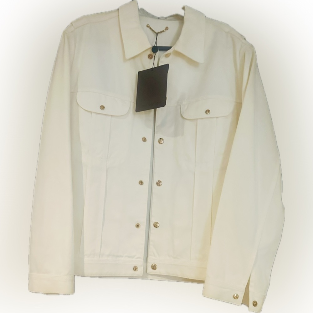 Louis Vuitton Cream Denim Jacket NWTs sz 56